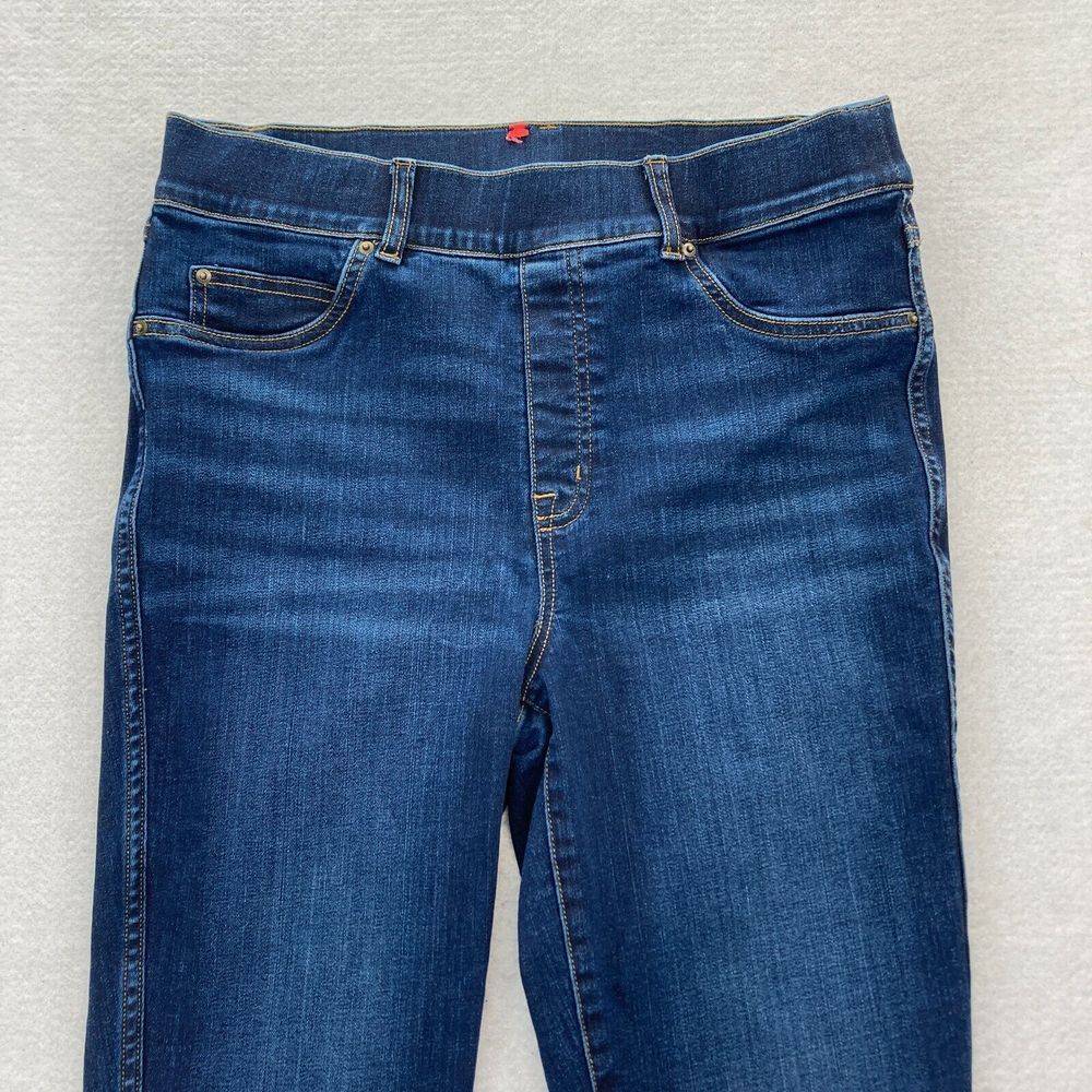 Spanx Jeans Women's 30x28 Pull On Skinny Ankle Dark Wash Blue Stretch Denim - Picture 2 of 12